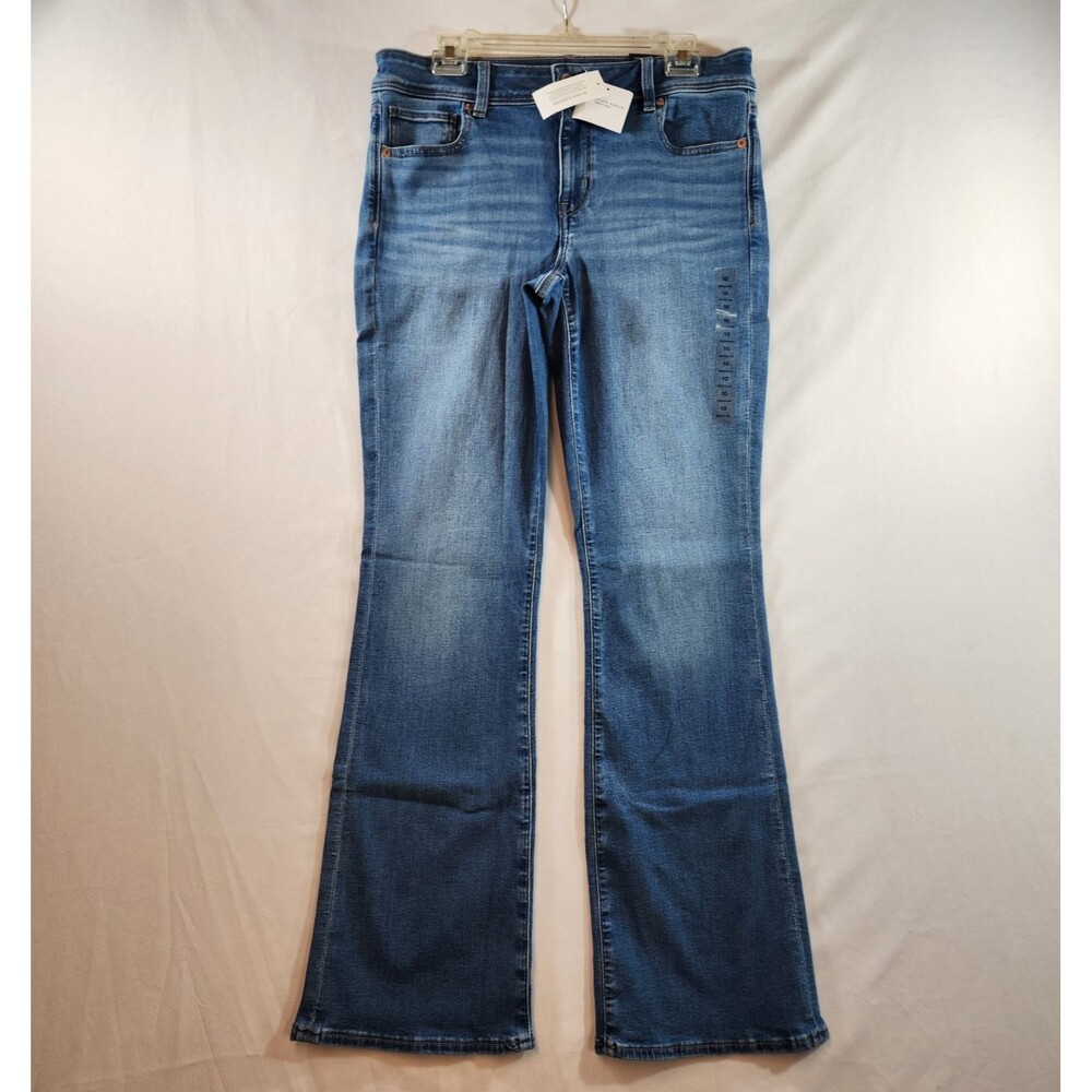 American Eagle Outfitters Kick Boot Womens Jean Low Rise Stretch 10 Reg 30 W New